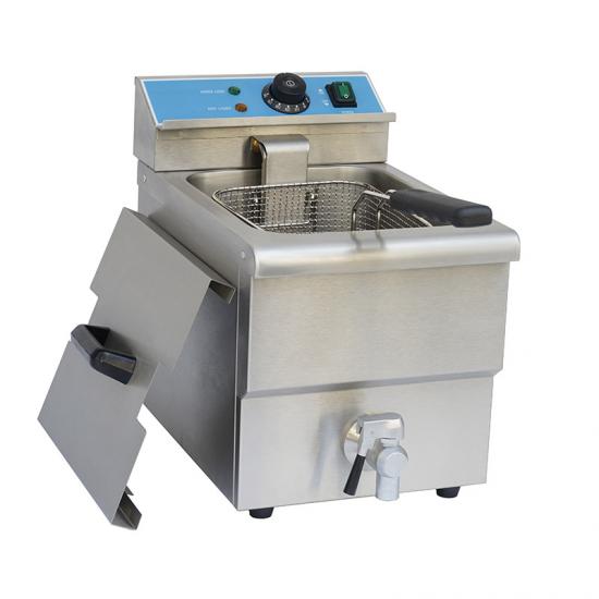 8L Electric fryer with faucet